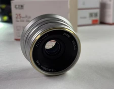 7artisans 25mm f/1.8 Lens for Sony E-Mount APS-C | Manual Focus, compact, Silver