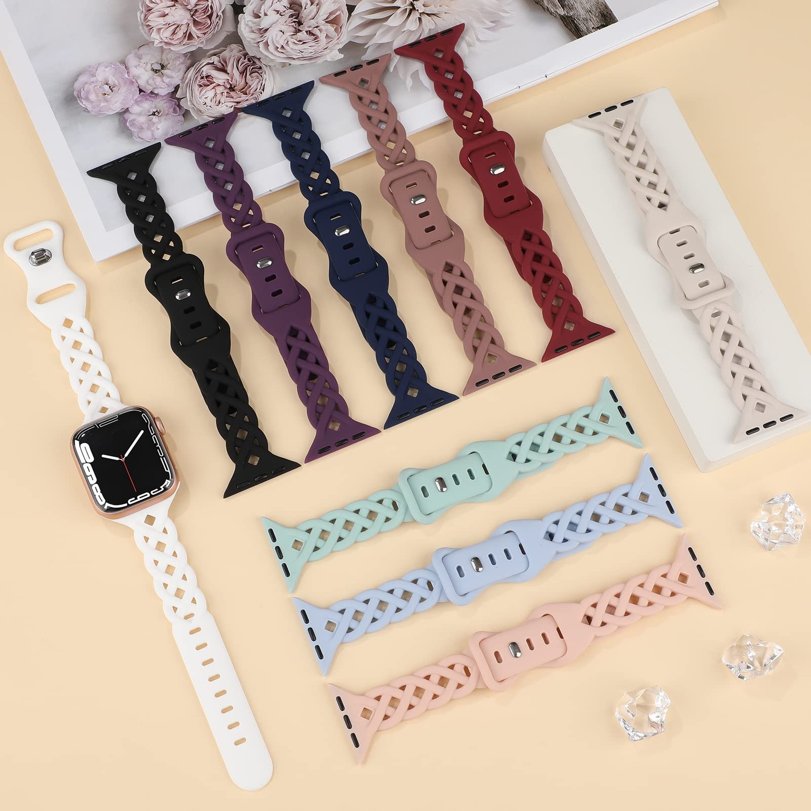 Braided Silicone Bands Compatible with Apple Watc… - image 7