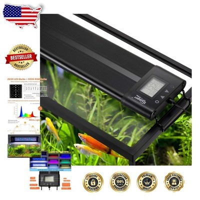 Full Spectrum Aquarium Light 30-36'' 48W  Dimmable Auto Sunrise Sunset