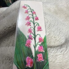 Bell Flowers HAND COLORED BOOK MARK. Laminated
