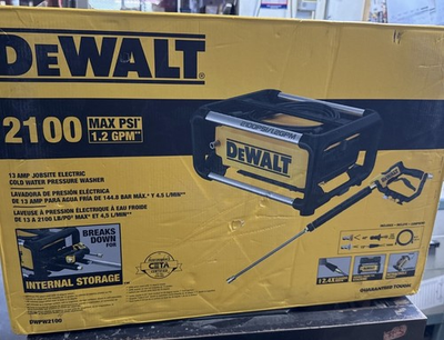 #ad DEWALT 2100 PSI Electric Jobsite Pressure Washer DWPW2100 New In Box $295.00