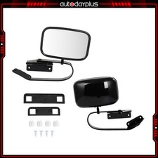 Pair Manual Side View Mirrors For Ford F100 F150 F250 F350 450 Truck Black Steel
