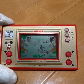 Game & Watch Mickey Mouse W/Box Manual Nintendo Rare Retro Collectible Good Used