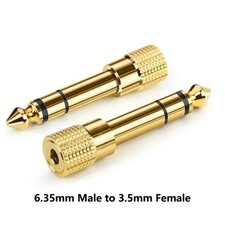 4x TRS Stereo Audio Headphone Adapter 6.35mm Male to 3.5mm Female Jack