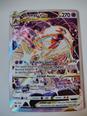 Pokémon Deoxys VSTAR TCG Crown Zenith Galarian Gallery Ultra Rare Card GG46/GG70