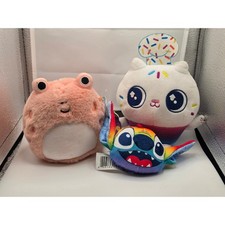 Squishmallows Josephina Frog Disney Rainbow Stitch Cakey Cat Plush Toy Lot 4pc