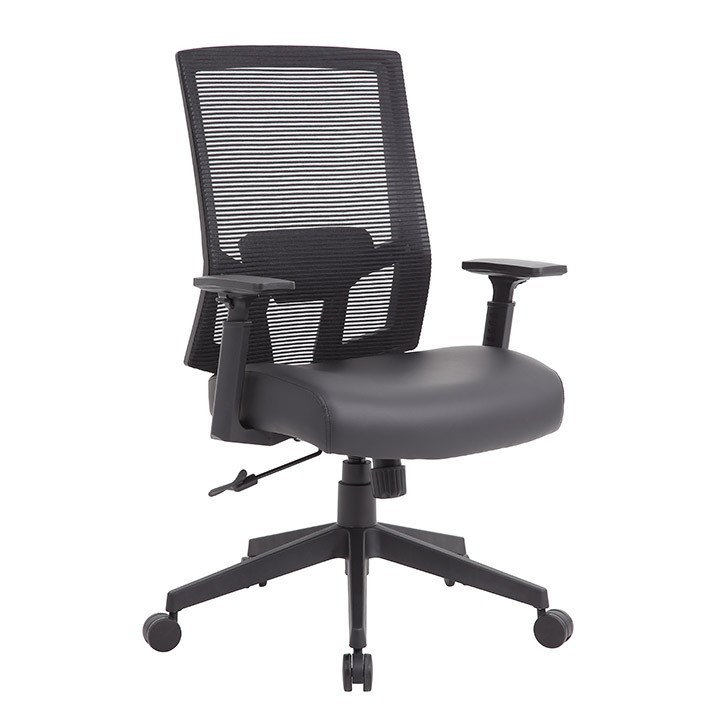 Boss Mesh Task Chair Black – Ergonomic Office Chair W/ Synchro-Tilt &Amp; Arms