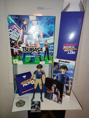 COFFRET COLLECTOR  CAPTAIN TSUBASA  PS4 BOITE JEU FIGURINE CARTE COMPLET - Photo 1/4