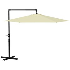 9.5FT Offset Patio Hanging Cantilever Umbrella with Crank Cross Base for Pool