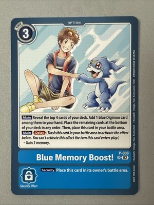 Digimon TCG * Promo * P-036 SR Blue Memory Boost! (NYCC 2023 Demo Deck) * NM