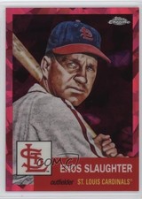 2022 Chrome Platinum Anniversary Fuchsia Atomic Refractor Enos Slaughter HOF jg3