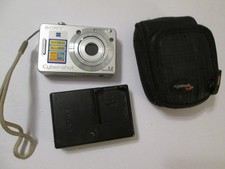 Sony Cybershot DSC-W55 7.2MP Silver Digital Camera Battery Charger Case Tested