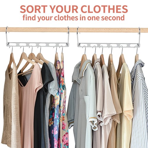 Space Saving Hangers for Clothes, 10 Pack Hanger Organizer Space Saver, Magic... - 第 7/7 張圖片