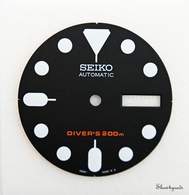Schwarzes Zifferblatt cod 7S26-002R-XL19 für Seiko SKX007K 7S26-0020 Durchmesser 28,5 mm
