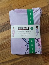 Kirckland kids pajama set 8 Unicorn and tie dye comfort Organic