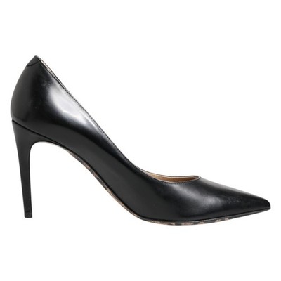 DOLCE GABBANA Shoes Black Calf Leather Stiletto Heels Pumps