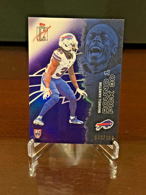 2025 Topps Signature Class Maxwell Hairston Purple Chrome /100 (RC) #143 Bills