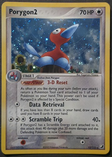 Pokémon TCG- Porygon2 12/115 Holo Rare- 2005 EX Unseen Forces NM