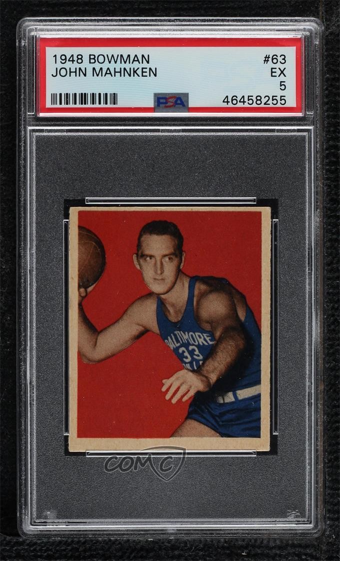 1948 Bowman John Mahnken #63 PSA 5 0q4x