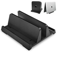 Vertical Laptop Stand Holder Adjustable Space Saving ABS Dock Black 1 Slot