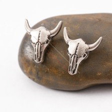 Lot 20X Small Western Texas Cowboy Longhorn Bull Head Leather Craft Concho