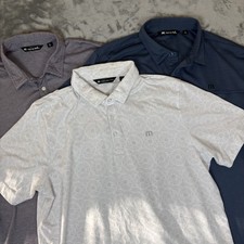 Travis Mathew Polo Shirt Men L Golf Short Sleeve Lot of 3 Preppy Casual Shirts
