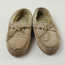 Old Friend Women's Warm Sheepskin Fleece Lined Leather Loafer Moccasin Size 7