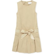 Set of 5 Girls Khaki Uniform Belted Jumper - Size 14