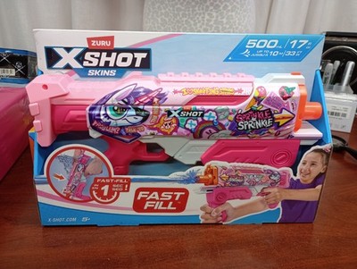 Zuru XShot Fast-Fill Skins Hyperload Water Blaster Unicorn Splash Toy Gun