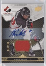 2018 Upper Deck Team Canada Juniors Premium Swatch /199 Aidan Dudas #42 Auto 8vv