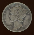 1943 P MERCURY DIME Philadelphia KM# 140 0.900 Silver 0.0665 oz. ASW As Shown
