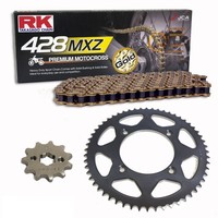 Kettensatz KTM XC 85 08-09 Kette RK GB 428 MXZ 124 Offen Gold 14/46