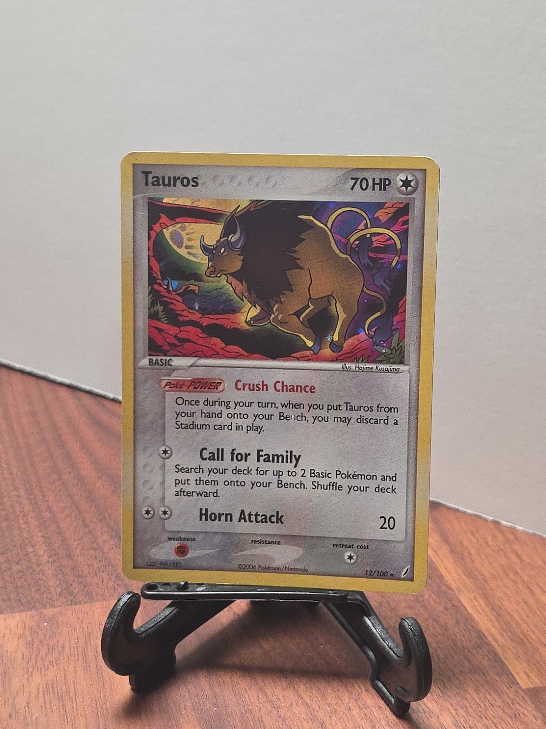 Tauros - Crystal Guardians 12/100 Pokémon Card - HP Holo Rare!