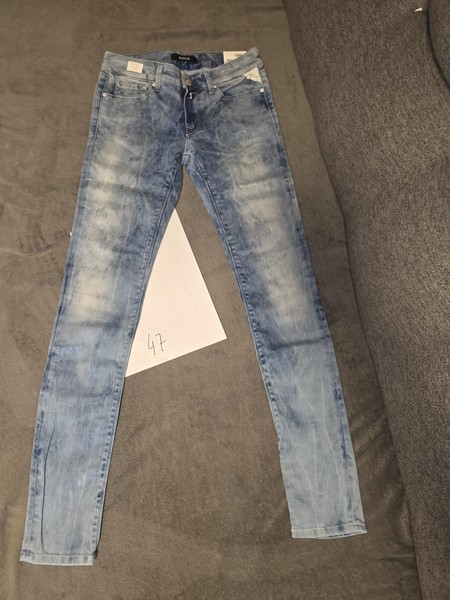 Nr.47 Replay Luz Damen Jeans Skinny W25 L30 Batic Blau Neu Mit Etikett-image