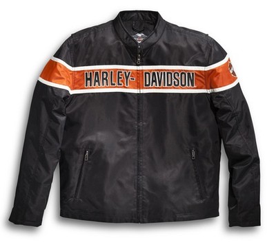 Harley-Davidson Generations 21 Jacket Gr. L - Freizeit Jacke Schwarz Orange