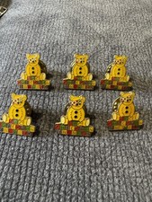 Set of 6 Vintage BBC Children In Need PUDSEY Bear 1986 Enamel Pin Badge