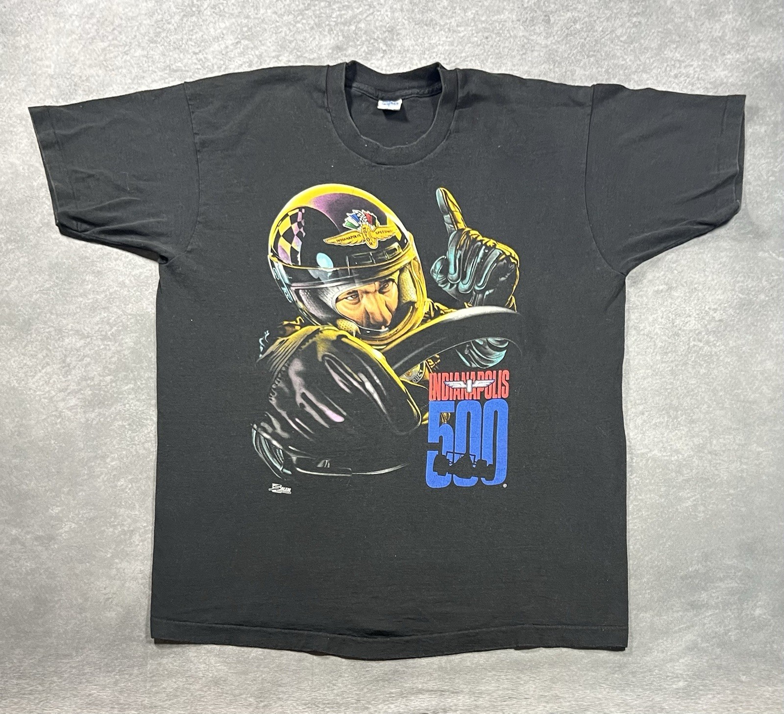 Vintage 90s  Indianapolis Indy 500 T Shirt Size XL Racing Salem Driver