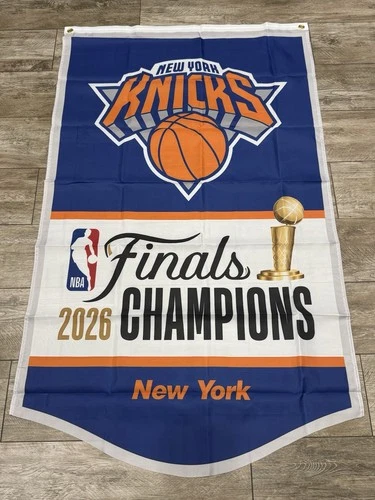 NEW YORK KNICKS 2026 NBA CHAMPIONS FLAG BANNER – 3x5 FT  - product listing photo