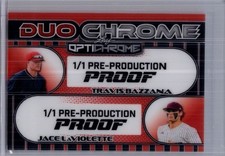Travis Bazzana Jace Laviolette 2025 Leaf Baseball 1/1 Pre Production Proof