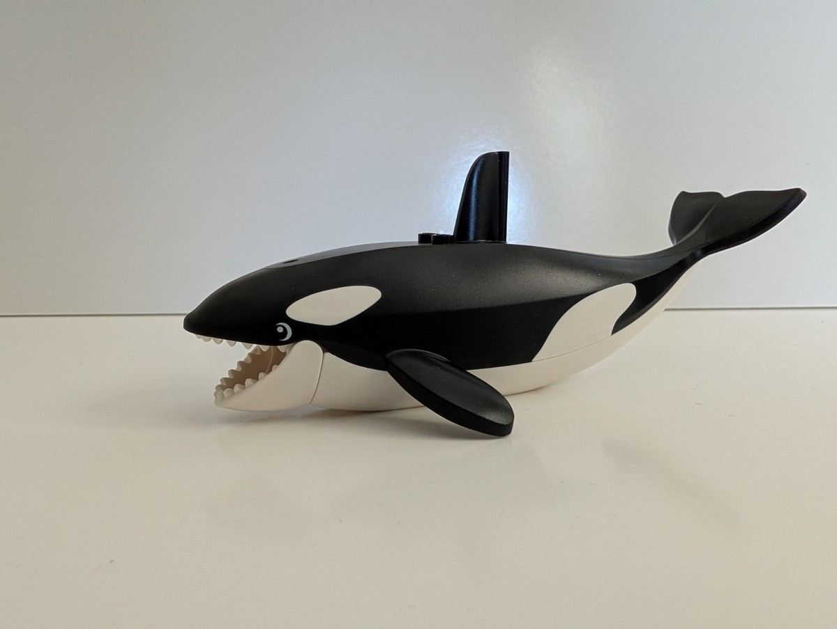 Lego City Killer Whale / Orca with Molded White Spots,Printed Eyes