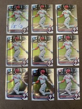 2022 Bowman Chrome Logan Cerny #BCP-120 1st /299 auto - (Lot 9x)-PHILLIES