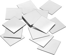 25 Pcs 3 in Mini Acrylic Mirror Tiles Square Mirror Tiles Adhesive Small Mirror