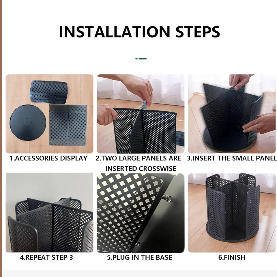 Caja organizadora giratoria para vasos y tapas con 4 compartimentos, estante de almacenamiento para vasos de papel, Foto 4 de 4