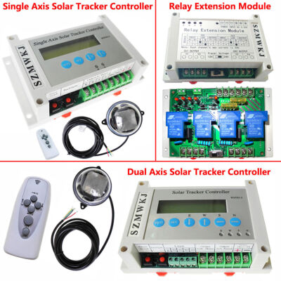 Single/Dual Axis Electronic Solar Tracker LCD Controller +Relay Extension Module