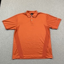 Nike Golf Polo Shirt Mens Small Fit Dry Performance Breathable Swoosh Orange