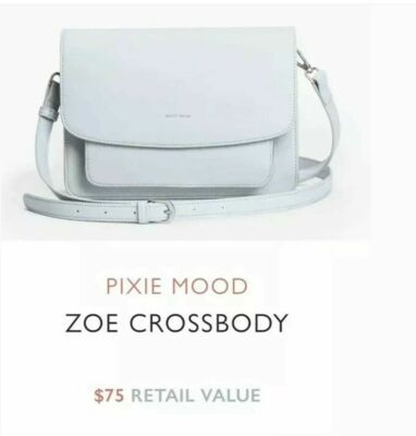 Zoe Vegan Crossbody bag by Pixie Mood in Grey Gray Spring Causebox 2020 RV $75