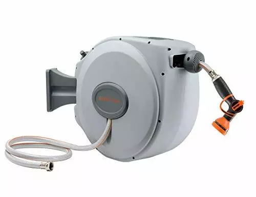 Giraffe Retractable Garden Hose Reel With 5/8 In. X 60+5 Ft Water