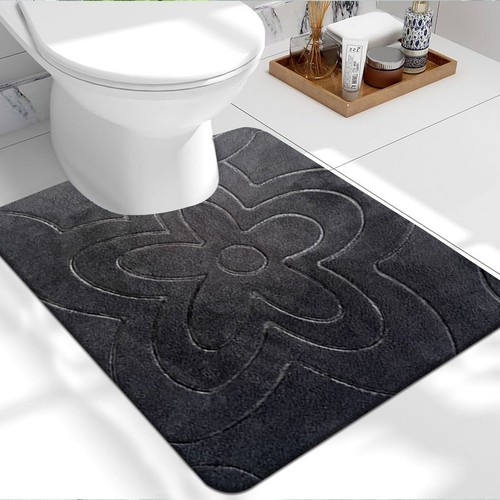 Non Slip Bath Mat Extra Large Bathroom Rug Water Absorbent Toilet Pedestal Mats - Picture 14 of 43