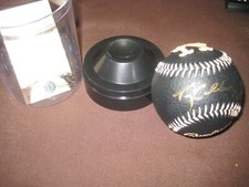 NY METS MANAGER TERRY COLLINS AUTO GOLD EMBROIDERED GOLD SIGNED BASEBALL COA