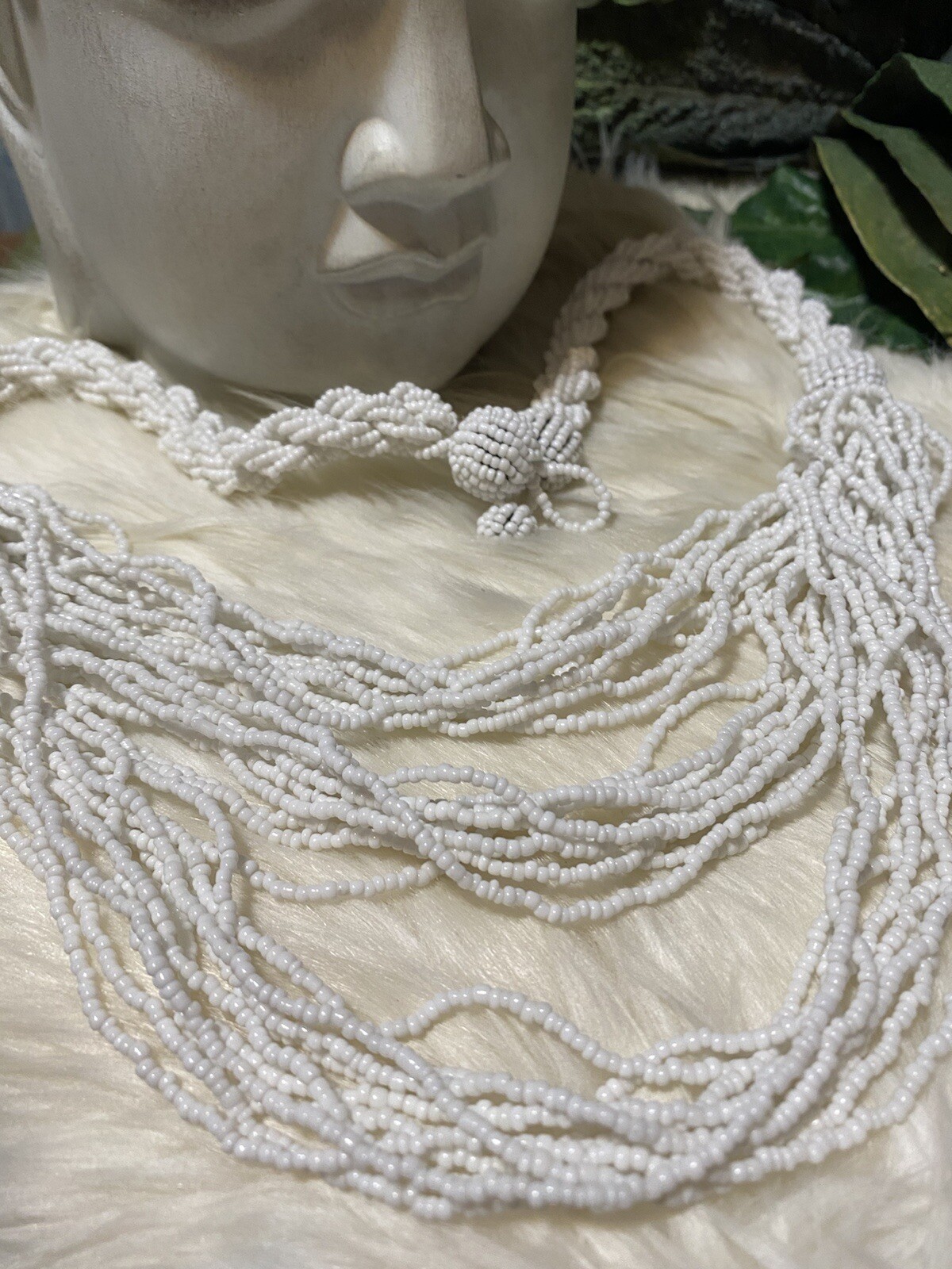 Miriam Haskell Early Huge Statement Seed Bead Nec… - image 2